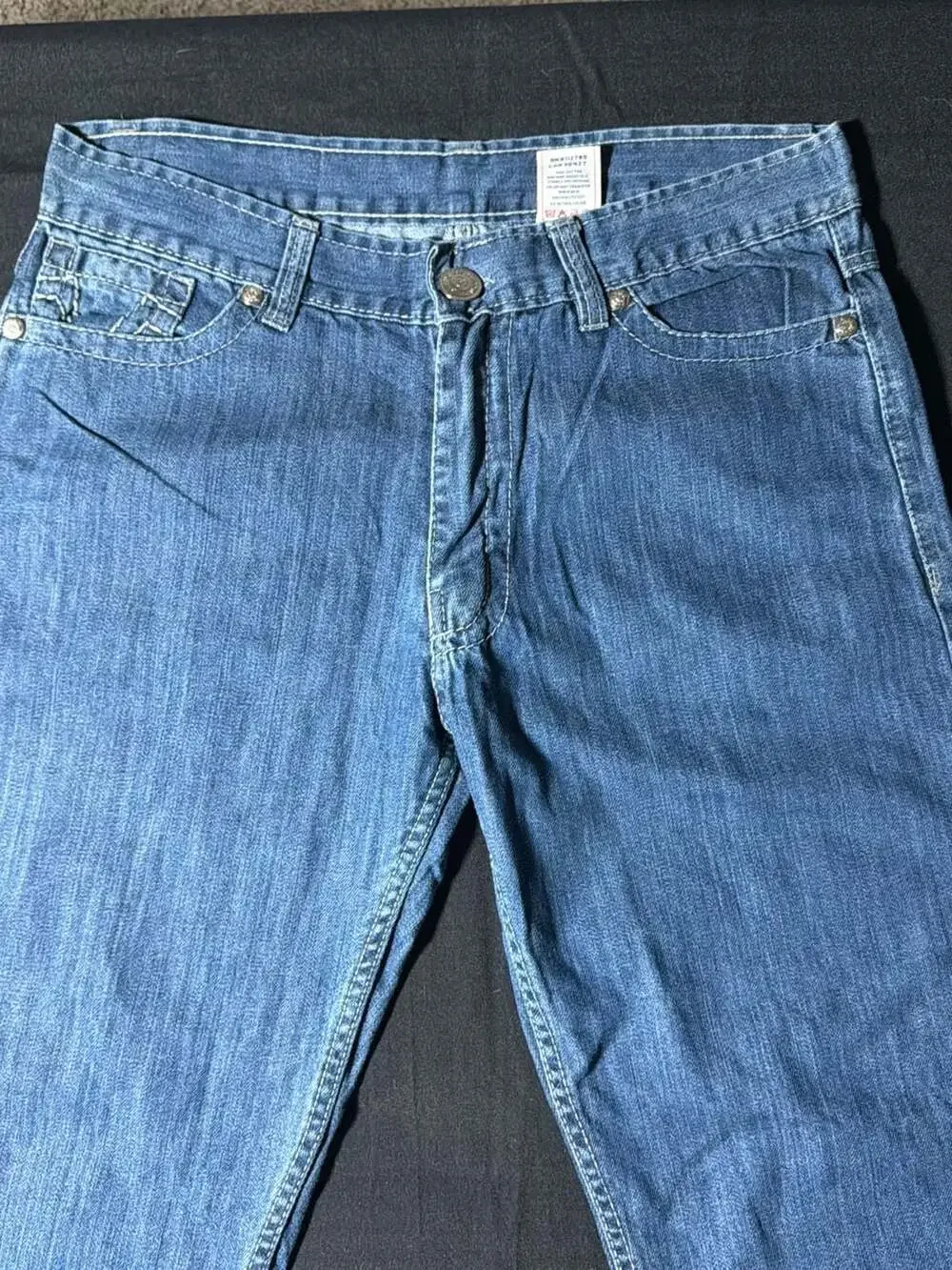 True Religion Brand Jeans Men's Blue Denim Straight Leg Jeans Size 36